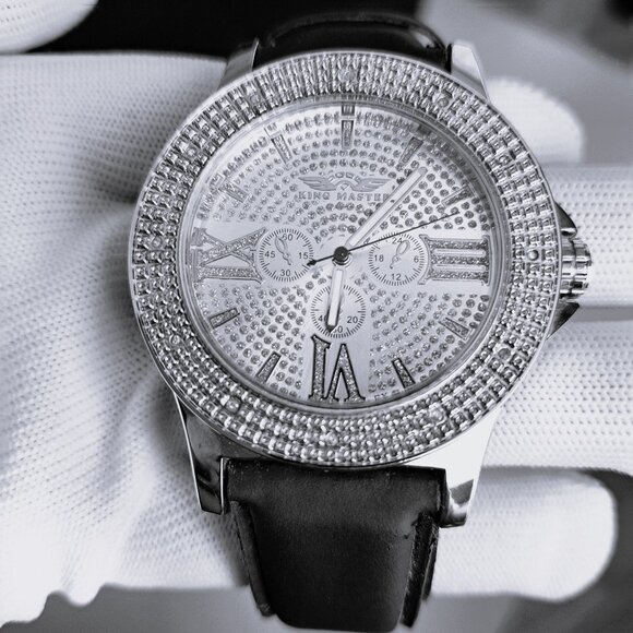 King Master Other - King Master 105M Genuine Diamond Watch - 0.12ct Diamonds - 3 Bands